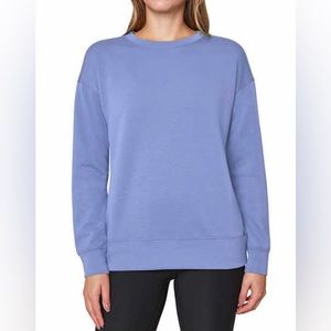 Mondetta Ladies' Scuba Long Sleeve Purple Crewneck
